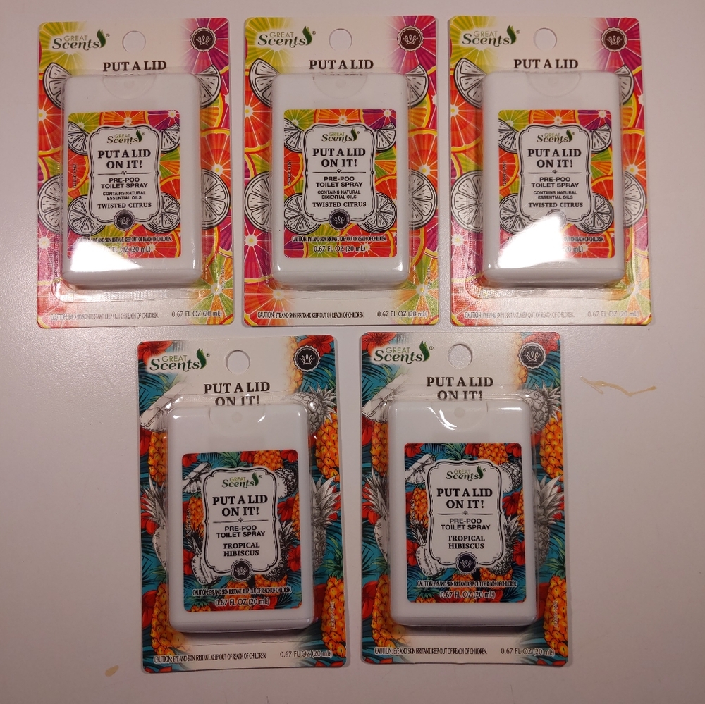 5 PRE-POO TOILET SPRAY BUNDLE